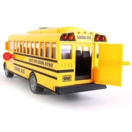 Tachan Autobús Escolar Americano Amarillo 1:16 con Fricción, Luces y Sonidos para Niños +3 Años