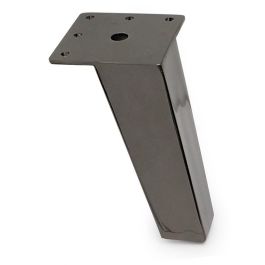 Q&Q Pata Metálica Rampa H123 Acabado Cromo para Sofás y Muebles 123mm