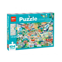Apli Puzle de Observación de la Ciudad 104 Piezas 5x5 cm Precio: 14.88999985. SKU: B1BJLTW963