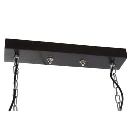 DKD Home Decor Lámpara de Techo Estilo Loft Gris Marrón Oscuro Hierro Mango 2 Focos 104 x 25 x 28 cm