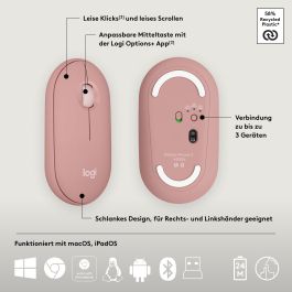 Logitech 910-007014 Ratón Inalámbrico Pebble Mouse 2 M350s Rosa