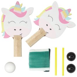Jeux 2 momes Juego de Ping-Pong Unicornio con 2 Palas, 2 Pelotas y Red para Niños Mayores de 5 Años