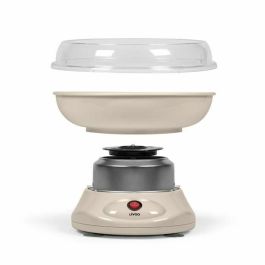 Livoo DOM468C Máquina de Algodón de Azúcar 450W con Recipiente y Tapa Extraíbles, Cuchara Medidora y Palitos de Bambú Incluidos