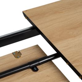 Mesa Extensible Natural Dm-Metal Salón 120 X 80 X 75 cm