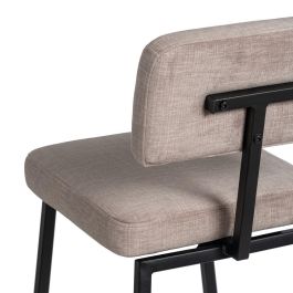 Taburete Beige Tejido-Metal Decoración 39 X 50,50 X 103 cm