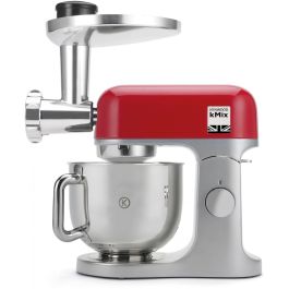 Kenwood KAX950ME Picadora de Carne de Aluminio y Acero Inoxidable - Incluye 3 Discos y 2 Cuernos para Salchichas