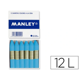 Manley Ceras 60 mm 41 Celeste Claro Estuche 12 Ud