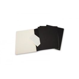 Cuaderno Moleskine Cahier 19X25 120H Lisa Negra Set De 3
