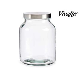 Bote Vidrio Con Tapa Metal Vivalto 16X22CM (8 Unidades) Bote Vidrio Con Tapa Metal Vivalto 16X22CM (8 Unidades)