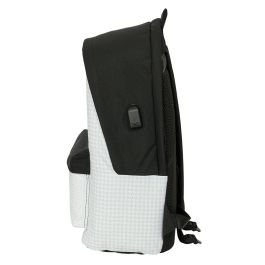 Mochila para Portátil Real Madrid C.F. 24/25 Blanco Gris 31 x 44 x 18 cm 15,6"