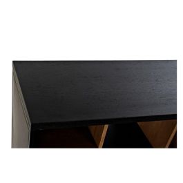 DKD Home Decor Buffet Mueble de Salón Alvin Moderno Negro Natural en Fresno y Hierro con 1 Cajón y 2 Puertas 160x40x75 cm DKD Home Decor Buffet Mueble de Salón Alvin Moderno Negro Natural en Fresno y Hierro con 1 Cajón y 2 Puertas 160x40x75 cm