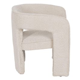 Silla de Comedor Beige Poliéster 69 x 66 x 73 cm