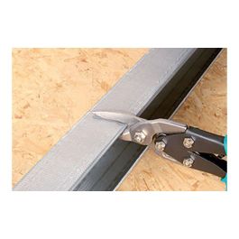 Wolfcraft Tijeras para chapa 260 mm cortes rectos a la derecha mangos antideslizantes acero verde