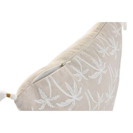 DKD Home Decor Cojín Boho Natural Blanco Algodón 45 x 45 cm (2 Unidades)