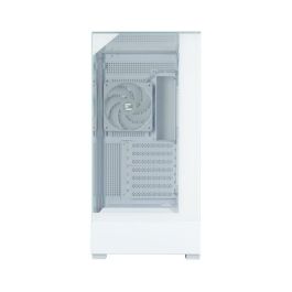 Zalman P40 Prism White Midi Tower PC, Caja de ordenador Blanco, Panel de vidrio templado, Iluminación RGB