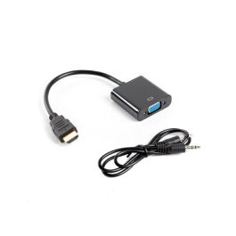 Lanberg Adaptador HDMI Macho a VGA Hembra + Audio, 20 cm, Resolución 1920x1200, Negro Precio: 7.79000057. SKU: S5604065