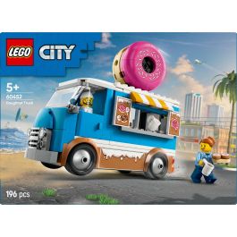 LEGO 60452 Camión de Dónuts de juguete LEGO City con minifiguras, máquina de café, caja registradora y quiosco móvil para niños +5 años