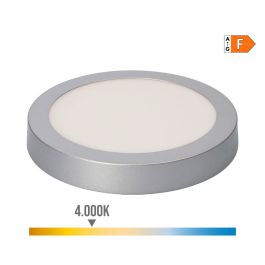 Edm Downlight LED Superficie Redondo Cromado 20W 1500LM 4000K Luz Día Ø22x3.5cm