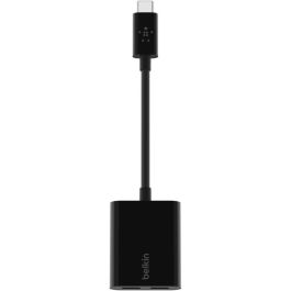 Belkin Adaptador USB-C de Audio y Carga RockStar, negro