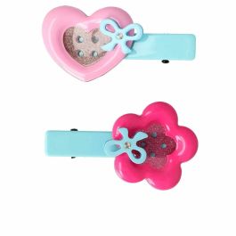 Inca Pinzas Corazón y Flor Botón - Accesorios para el Cabello Niños - Set de 2 en Metal y Poliresina Precio: 3.69000027. SKU: B12DN2JT2M