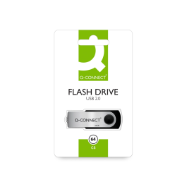 Q-connect Memoria USB Flash 64 GB 2.0 Negra
