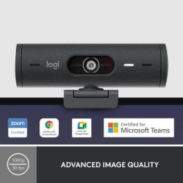 Logitech BRIO 500 Webcam Full HD 1080p 60fps con Autoenfoque y Tapa de Privacidad Grafito