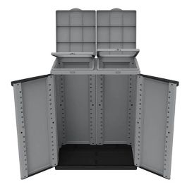 Ecoline Armario reciclaje 2 puertas 68 x 39 x 88,7 cm gris