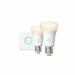 PHILIPS Hue White - Kit de inicio bombilla LED inteligente - 9.5W - E27 - Paquete de 2 Precio: 101.89000052. SKU: S7808921