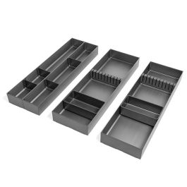 HERRAJES ALK Modula 1+2 M600 Cubertero de Aluminio para Cajón en Acabado Antracita