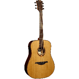 LAG Guitarra Acústica Tramontane 118 Dreadnought Folk Natural (Zurdos) Cedro Rojo Macizo