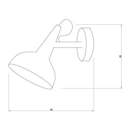 Aplique de Pared Garland SKD-W1003, Compatible con Bombilla E27 LED, Diseño Elegante Moderno para Salón, Dormitorio, Cocina y Restaurantes