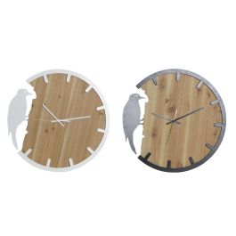 Reloj Pared Scandi DKD Home Decor Negro Blanco 4 x 50 x 50 cm (2 Unidades)