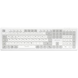 SHARKOON OfficePal K30W Teclado Rubberdome blanco con distribución DE