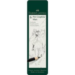 FABER-CASTELL Lápices de Grafito Pitt Matt Estuche de 6, Acabado Mate para Arte y Dibujo Gráfico Precio: 30.94999952. SKU: B1K6W9SVB4