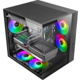 Mars Gaming MCV-ONE Caja Semitorre Gaming ATX con Doble Cristal Templado, Ventilador FRGB y Doble Cámara