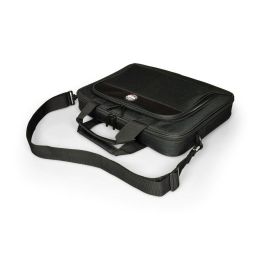 Port Designs S17 Maletín para Portátil 17 pulgadas Negro Lona Mate con Protección Reforzada, Correa de Transporte y Bolsillos