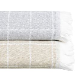 Colcha Cuadros Verde Algodón 200 X 260 cm