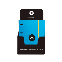 Antartik Carpeta con Recambio A4 Cuadro 5mm Forrada 4 Anillas 25mm Colores Surtidos