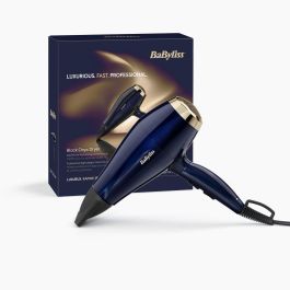 BaByliss 5911E Secador de Pelo Black Onyx 2000W Negro/Oro, Motor DC, Frío, 3 Velocidades, 2 Temperaturas