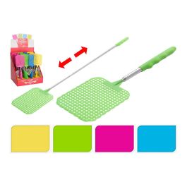 Pala matamoscas extensible 24-56cm, colores surtidos, plástico/metal