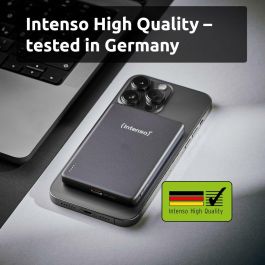 Intenso MW5000 Powerbank Magnético Gris 5000mAh MagSafe y USB-C 20W para iPhone y Dispositivos Compatibles