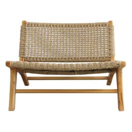 DKD Home Decor Butaca Boho Marron Natural Teca Ratan 80 x 68 x 65 cm