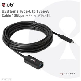 Club3D Cable USB 3.2 Tipo C a USB Tipo A 10Gbps 5m