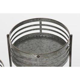DKD Home Decor Macetero Loft de Hierro Gris, 35cm Largo x 47cm Ancho x 72cm Alto, 1.8 kg
