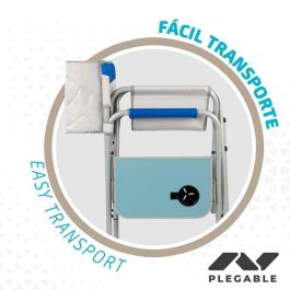 Silla plegable XL de director acero con bolsillo y mesita auxiliar 58x57x103cm Silla plegable XL de director acero con bolsillo y mesita auxiliar 58x57x103cm
