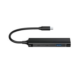 CONCEPTRONIC HUB 3.0 HUBBIES12B 4 PUERTOS USB 3.2 2 PUERTOS USB-C 2 PUERTOD USB-A COLOR NEGRO CARCASA DE ALUMINIO