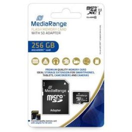 MediaRange Tarjeta MicroSD 256GB UHS-1 Clase 10 con Adaptador