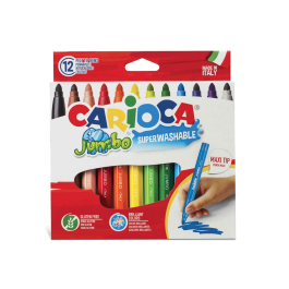 Carioca Rotulador Jumbo Punta Gruesa Estuche 12 Unidades Colores Surtidos