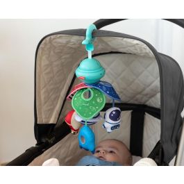 KioKids Móvil Musical para Carrito Bebé El Espacio con Control Remoto, 109 Melodías, Luz y Figuras Colgantes +0 Meses