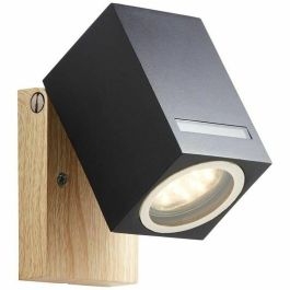 Brilliant GALENI Aplique de exterior negro/color natural, metal/vidrio, GU10 1x20W IP44 Precio: 39.49999988. SKU: B1BR3XCZQ6